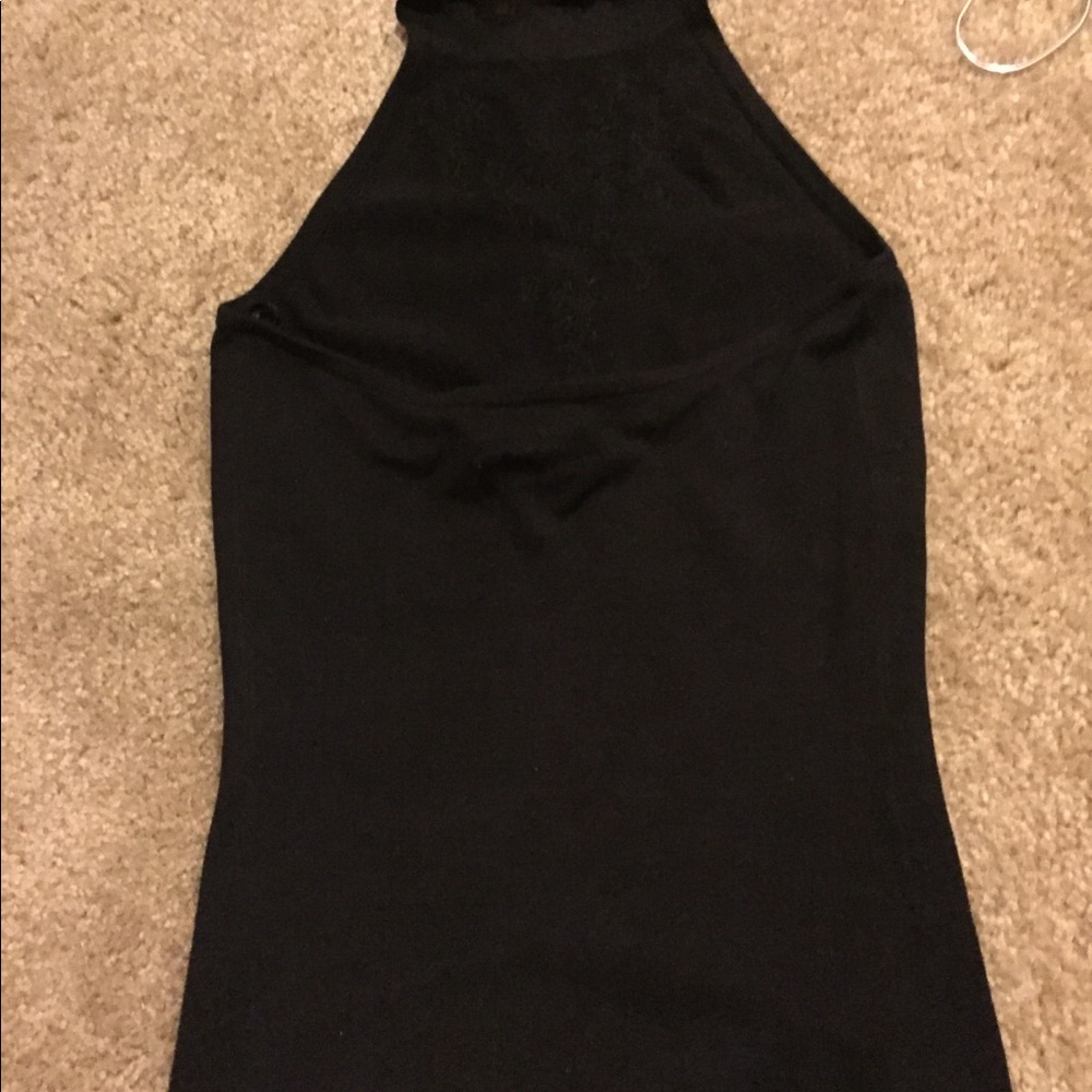 Cache Black Top With Rhinestone Design - image 4